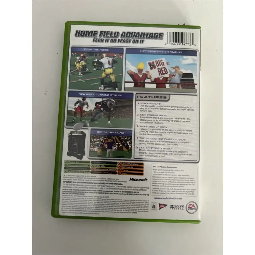 NCAA Football 2005 (Microsoft Xbox, 2004) Blockbuster !